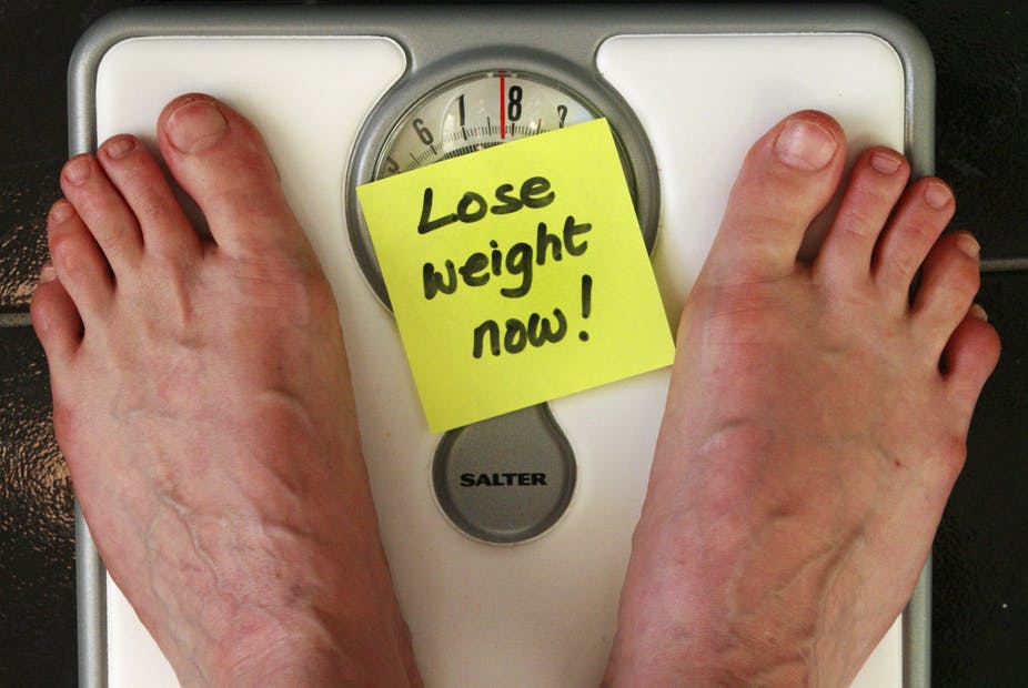 Weight loss motivation note on weighing machine