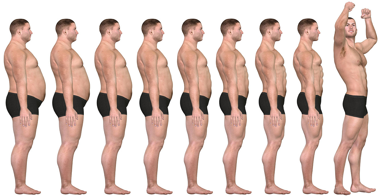 The transition from a fatty body to well build body