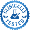 CLINICALLY-TESTED certification icon
